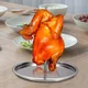 Chicken Roaster Holder Stainless Steel Vertical Skewer Grill Stand Skewer Chicken Roasting Rack For