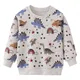 Autumn Boys Sweatshirt Kids Fashion Cartoon Round Neck Top Infant Casual T-shirt 2-7T Spring Europe