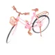 1pc Fashion Beautiful Bicycle Fashion Detachable Pink Bike with Brown Plastic Basket for Kids Dolls
