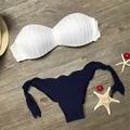 Bikini a forma di conchiglia donna Bikini con fasciatura solida 2023 costume da bagno Sexy costumi