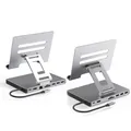 USB C Docking Station 9-IN-1 Dock Station Notebook Mount Holder Stand with 2xHDMI4K Ethernet PD100W