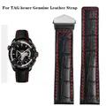 Genuine Leather watch strap for TAG Heuer AQUARACER CARRERA Monaco F1 watch bracelet band belt