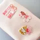 Cute Shia Cherry Kitty Embroidery Patches for Bag Jeans Pink Fish Wish Pocket Iron On Patches for
