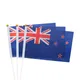 superonezxz New Zealand hand waving Flag 14*21cm Polyester NZ New Zealand Hand Flag with plastic