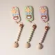 Pacifier clip and Baby Teether TV Remote Control Shape Silicone Teether Teething Toy Kids Sensory