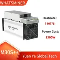 New WhatsMiner M30S++ 100T/104T/108T Hashrate BTC Miner with 1 year Warranty good miner