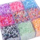 About140pcs Super High Quality Glass Rice Beads Phantom Dyed Core Triangle Beads Loose Beads DIY