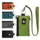 Gebwolf RFID Blocking Small Wallet with ID Window Waterproof Zipper Case Pouch with Lanyard Keychain