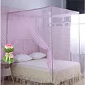 New Double Bed Lace Bed Mosquito Insect Netting Mesh Canopy Princess Full Size Bedding Net Polyester