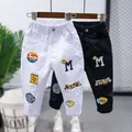 Korean Fashion Summer Shorts Boy Short Jeans Build A Word Pants StreetwearNew Embroidery Jeans Kids