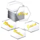 10/50PCS Clear Acrylic Place Card Wedding Banquet Blank Hexagon Tile Seat Card Name Table Number