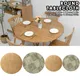 Round Table Cloth Waterproof oil-proof Farmhouse Table Cover Decorative Wood/Woven Texture Desk