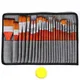 24pcs Paint Brushes Set Wooden Handles Brushes with Canvas Brush Case Professional for Oil Acrylic