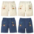 Summer Boys' Short Pants Cartoon Bear Embroidery Casual Shorts Capris Roupa Infantil Pra Menino