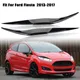 Headlight Eyebrows Eyelid Lids Cover for Ford Fiesta 2013 2014 2015 2016 2017 Gloss Black Front