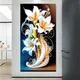 FULLCANG Diy Mosaic Art Large Size White Lily Flowers New Diamond Painting Full Rhinestone