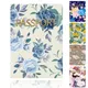 Women Men Passport Cover Holder Multi-Function Travel ID Bank Card Passport Holder Flower Pattern