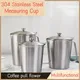 2L 304 Stainless Steel Measuring Cup With Scale Milk Tea Coffee Pull Flower Cup Kitchen Baking