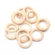 Unfinished Wooden Rings Multiple Sizes Solid Color Natural Wood Circle Rings for Macrame Craft