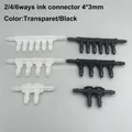 5PC Ink Tube Connector 4 6 8 Way Hose Ink Pipe Connector DTF Printer Inkjet Plotters Spare Parts