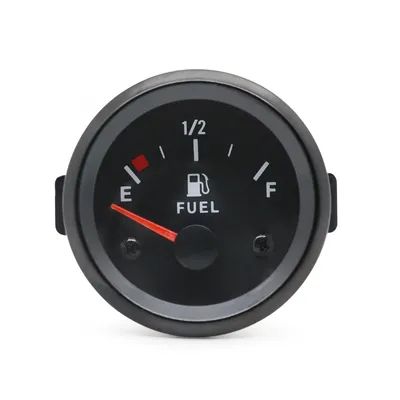 12V 52mm Universal Car Fuel Gauge Fuel Level Gauge Meter High Sensitivity White LED Light Black Rim Automotive Gauges