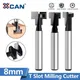 XCAN Milling Cutter 8mm Shank T Slot Router Bit Set Hex Bolt Key Hole Bits T Slotting Carbide