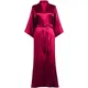 Women Silk Satin Long Wedding Bride Bridesmaid Robe Kimono Robe Feminino Bath Robe Large Size XXXL