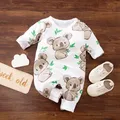 Spring and Autumn Baby Jumpsuit Boys Girls Cartoon Printed Clothes 0-18 months Romper koala Cotton