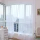 2018 Modern Curtains For Living Room Tulle Window Home Bedroom Pure Color Voile Drapes Valances 30