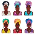 New Glitter Acrylic Bikini African Lady Brooches for Women 6-Color Beauty Black Girl Figure Brooch