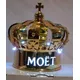 Strobe Baton Rechargeable Gold LED Moet Crown Champagne Wine Bottle Sparklers FLASHING BOTTLE TOPPER