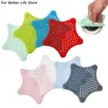 1Pc 6 Colour 15G Silicone Star Sewer Outfall Strainer Sink Drain Bathtub Hair Filter Kitchen