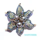 Vintage Jewelry Rhinestone Flower Brooch Multi Color Women Pearl Breast Pin Lady Lily Corsage