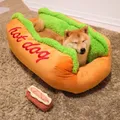 Pet Bed Hot Dog House Lounger Bed Kennel Mat Soft Fiber Pet Dog Puppy Warm Removable Washable