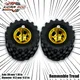 KicarMod 1/64 Off-Road Wheels (1set) for 1:64 Monster Truck Model Car D:0.57In Rubber Tires Set for