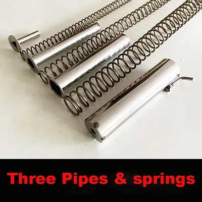 1 Set Custom Steel Compression Spring Horizontal Type Bow Buckle Lock Two Three Sections Pipe Spring For Spring Trap Accessories