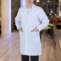 Professional White Coat Unisex Gender-neutral Long Sleeve White Coat for Students Professionals