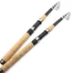 2.4m Telescopic Spinning Fishing Rod Carbon Wooden Handle Carp Fishing Sea Rock Fishing Rod Test