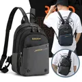 Men Small Backpack Rucksack Messenger Cross Body Chest Bags Multi-purpose Military Travel Nylon Male