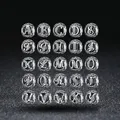 New 925 Sterling Silver Round First Name Letters Bead Fit Pandora Charm Silver 925 Original Bracelet