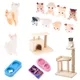 1:12 Dollhouse Pet Cat Tree Tower Toys Miniatures Furniture Decor For 1/12 Doll House Furniture