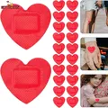 10pcs Red Heart Band Aid Skin Patch for Neck Hickey Love Bite Covering Girls Wound Plaster