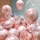 10pcs 10 inch champagne gold metal and 10pcs 12 inch rose gold glitter balloons for birthday and