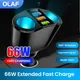 66W Car Charger Fast Charging Cigarette Lighter Adapter 3USB PD Type C Socket Car Phone Charger For