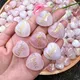 Rose Quartz Heart Shape Love Lucky Inspirational Gift for Parent Family Friend 25mm Pink Crystal