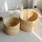 Handmade Grass Woven Storage Basket Desktop Cosmetics Storage Basket Circular Household Storage Box