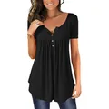 L XL t-Shirt manica corta top per abbigliamento donna 2024 estate Solid Tee Fashion Black Casual