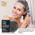 PURC Organic Bamboo Charcoal Shampoo Bar Handmade Cold Processed Shampoo Soap Foam Rich Nourish &