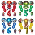 10pcs The Avengers Spiderman Aluminum Foil Balloons Kids Birthday Party Decoration Baby Shower Iron