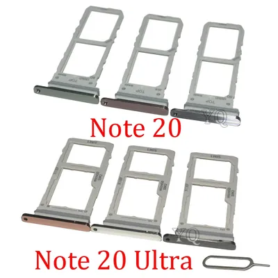 Phone Sim Tray Slot Holder For Samsung Galaxy Note 20 Ultra New SIM Chip SD Card Adapter Drawer For Samsung Note 20